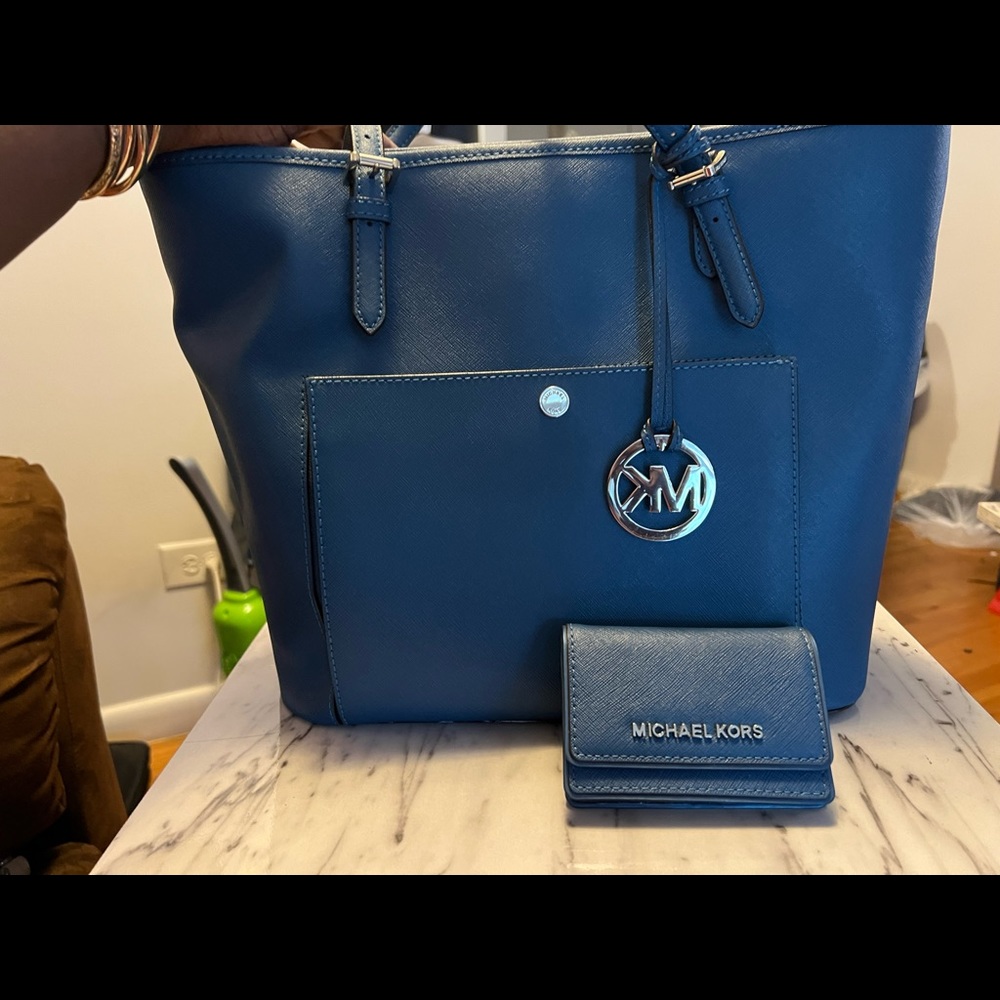 Michael Kors tote and wallet combo.
